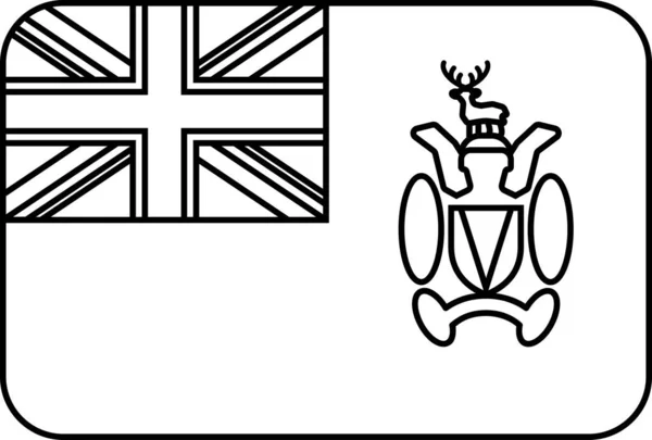 Bandeira Geórgia Sul Das Ilhas Sandwich Sul — Vetor de Stock