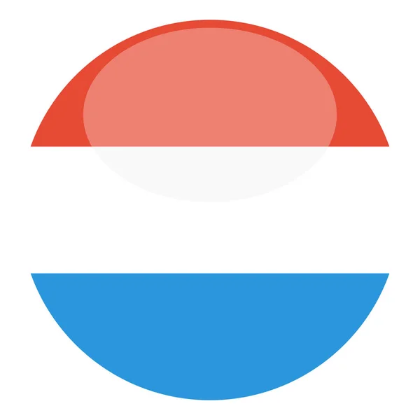 Luxemburg Vlag Geïsoleerd Witte Achtergrond Vector Illustratie — Stockvector