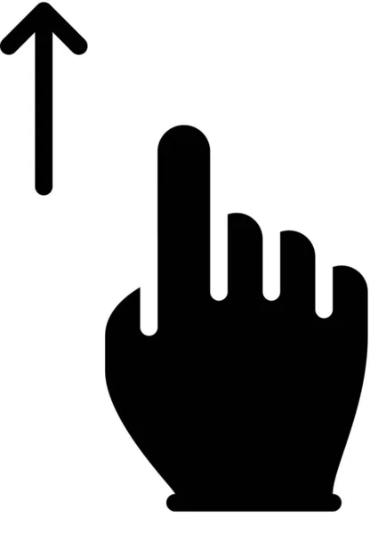 Sveper Upp Handikonen Touch Finger Vektor Illustration — Stock vektor
