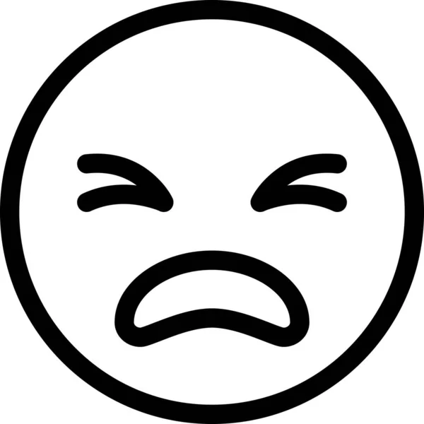 Expresión Facial Emoticono Vector Ilustración — Archivo Imágenes Vectoriales