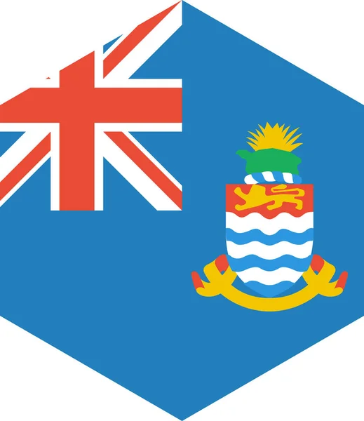 Kaaimaneilanden Vlag Geïsoleerd Witte Achtergrond Vector Illustratie — Stockvector