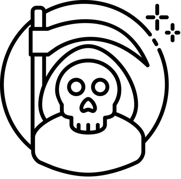 Halloween Death Icon Vector Illustration — 스톡 벡터