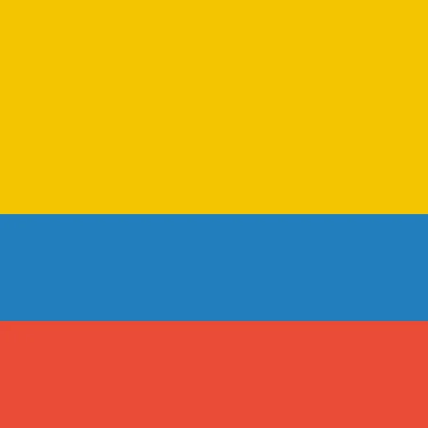 Bandeira Colômbia Ícone Plano Ilustração Vetorial —  Vetores de Stock