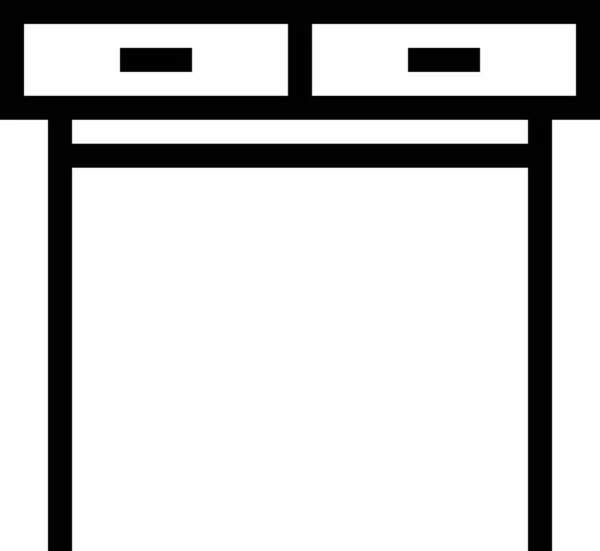 Konsolentischsymbol Isoliert Auf Weißem Hintergrund Vektorillustration — Stockvektor