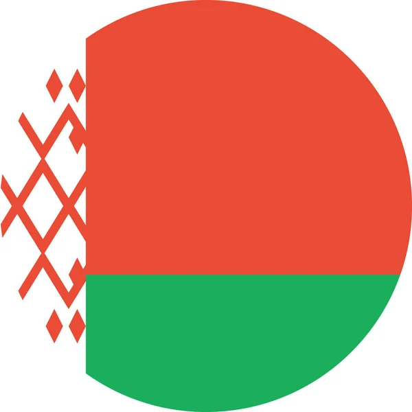 Vektorová Ilustrace Vlajky Běloruska — Stockový vektor