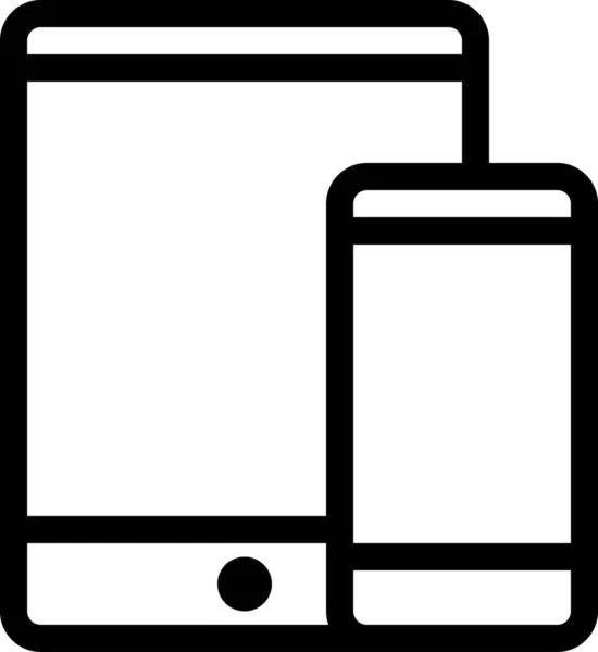 Tablet Smartphone Icona Piatta Vettore Illustrazione — Vettoriale Stock