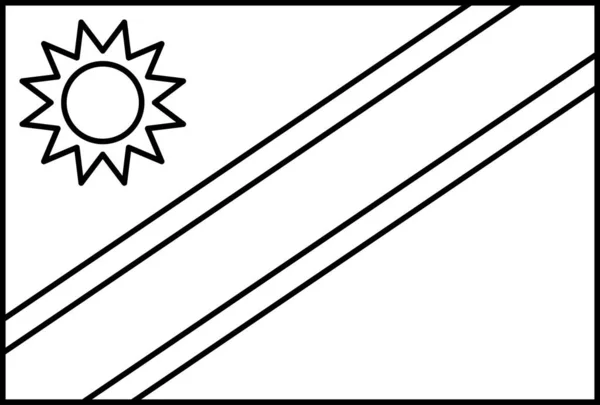 Σημαία Της Ναμίμπια Επίπεδη Εικονίδιο Διανυσματική Απεικόνιση — Διανυσματικό Αρχείο