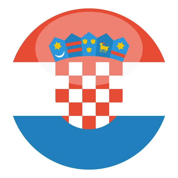 Horvátország Zászló Elszigetelt Fehér Háttér Vektor Illusztráció — Stock Vector