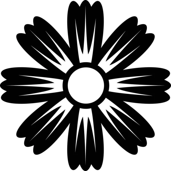 Negro Escribir Vector Ilustración Ornamento Flores Flor Flora Arte — Vector de stock