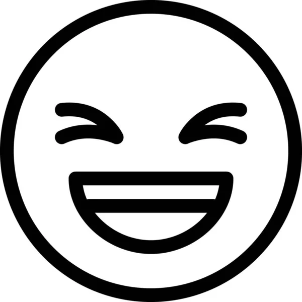 Expresión Sonrisa Cara Emoticono Vector Ilustración — Vector de stock