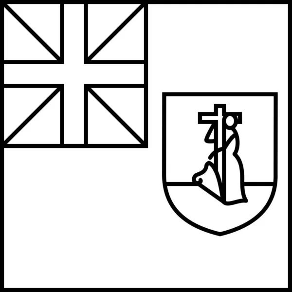 Bandeira Ícone Plano Montserrat Ilustração Vetorial —  Vetores de Stock