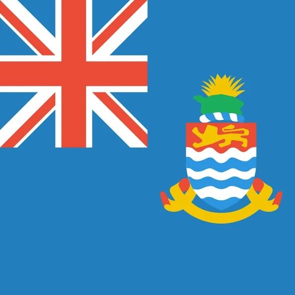 Flag Cayman Islands Flat Icon Vector Illustration — Stock Vector