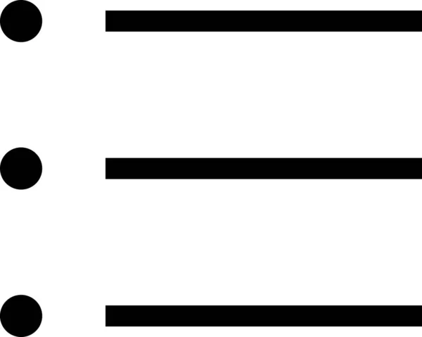 Піктограма Списку Невпорядкованих Ізольованих Білому Тлі Векторні Ілюстрації — стоковий вектор