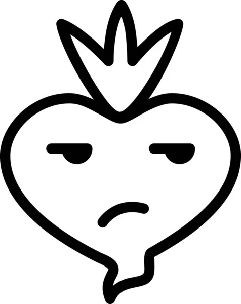 不思議のアイコン 顔のアバターのコンセプト 感情のビートルート ミニマルなベクトルイラスト — ストックベクタ