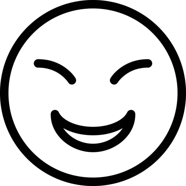 Expresión Sonrisa Cara Emoticono Vector Ilustración — Archivo Imágenes Vectoriales