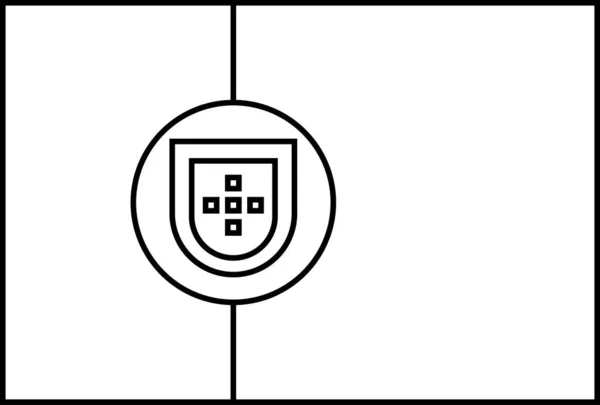 Векторная Иллюстрация Флага Португалии — стоковый вектор
