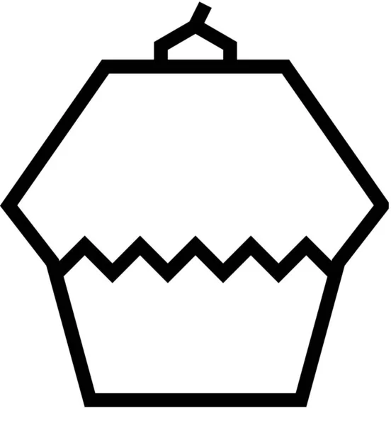 Cupcake Geïsoleerd Witte Achtergrond Vector Illustratie — Stockvector