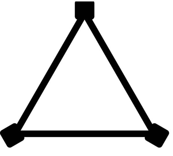 Triangel Ikon Isolerad Vit Bakgrund Vektor Illustration — Stock vektor