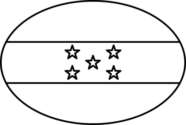 Honduras Flagga Vektor Illustration — Stock vektor