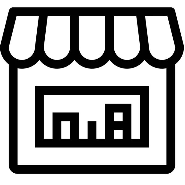 Icono Tienda Ilustración Vectorial Minimalista — Vector de stock