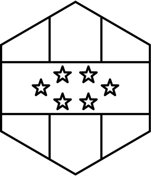 Flagge Der Niederländischen Antillen Symbol Vektorillustration — Stockvektor