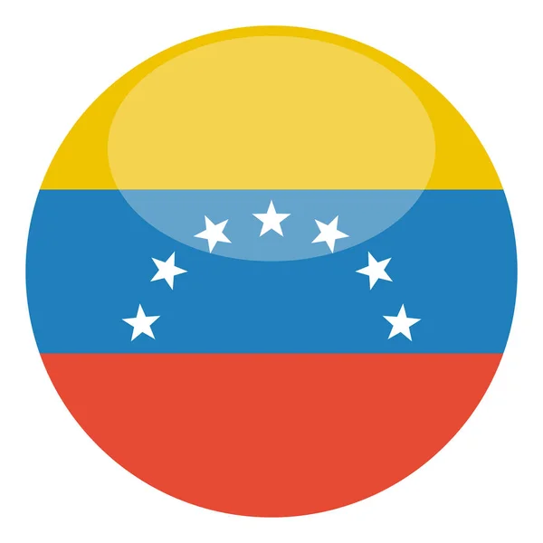 Venezuela Flagga Isolerad Vit Bakgrund Vektor Illustration — Stock vektor