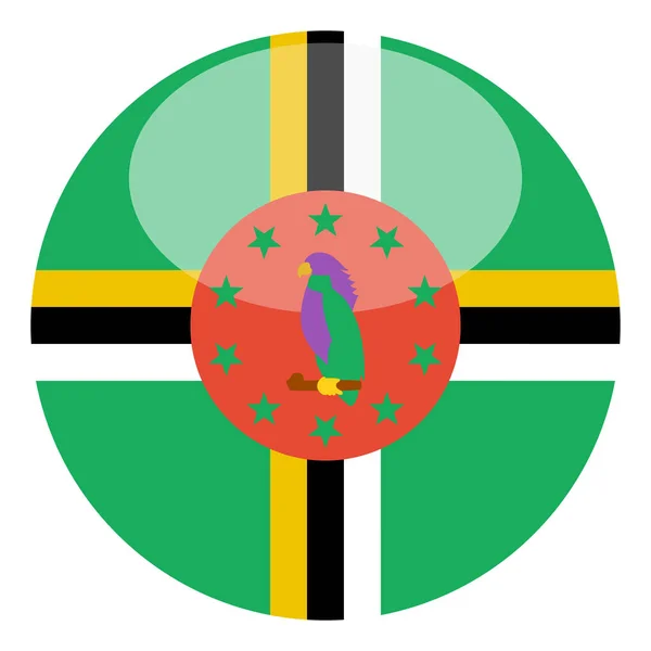 Dominica Flagga Isolerad Vit Bakgrund Vektor Illustration — Stock vektor