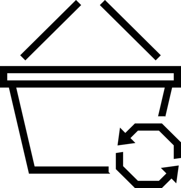 Basket Icon Minimalistic Vector Illustration — Stock Vector