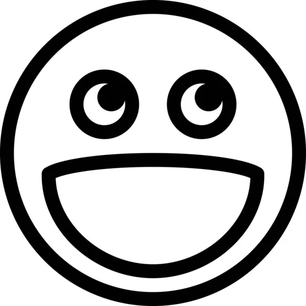 Sorriso Expressão Rosto Emoticon Vetor Ilustração — Vetor de Stock