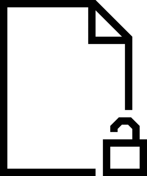 Dokument Symbol Freischalten Vektor Illustration — Stockvektor