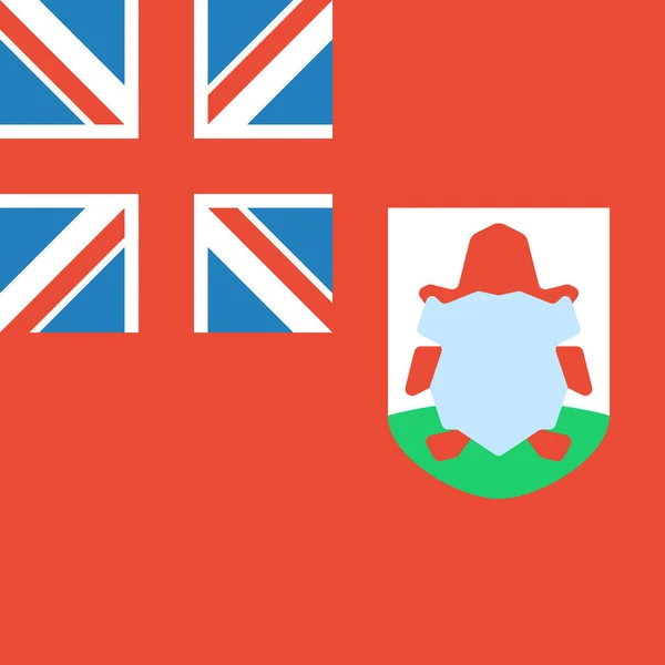 Zászló Bermuda Lapos Ikon Vektor Illusztráció — Stock Vector