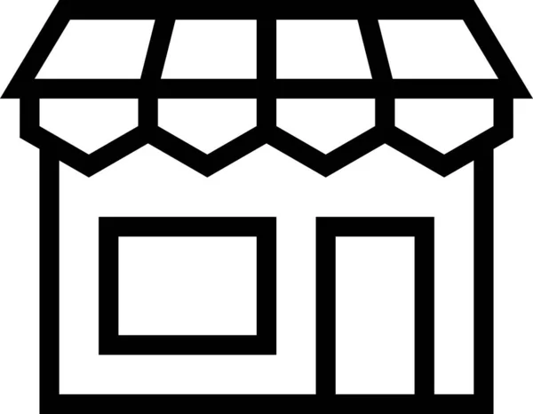 Ikona Sklepu Minimalistyczna Ilustracja Wektora — Wektor stockowy