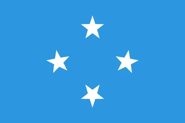 密克罗尼西亚国旗 世界旗帜概念背景 — 图库矢量图片