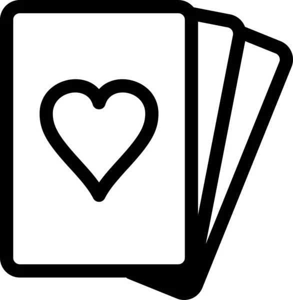 Icono Del Corazón Ilustración Vectorial Minimalista — Vector de stock