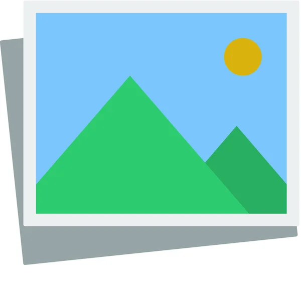Image Flat Icon Vector Illustration — Stock Vector