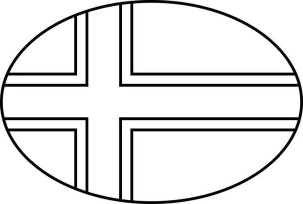 Flaga Wysp Owczych Płaska Ikona Wektor Ilustracja — Wektor stockowy