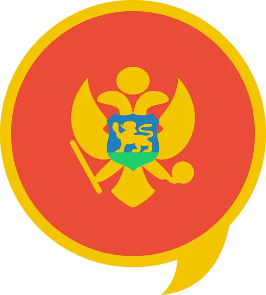 Flagge Von Montenegro Flache Ikone Vektor Illustration — Stockvektor
