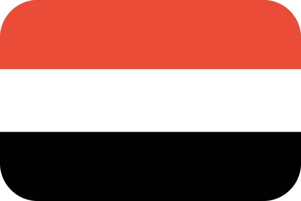 Ilustración Del Vector Bandera Yemen — Archivo Imágenes Vectoriales