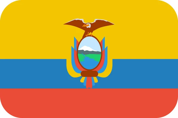 Ecuadori Vektorillusztráció Lobogója — Stock Vector