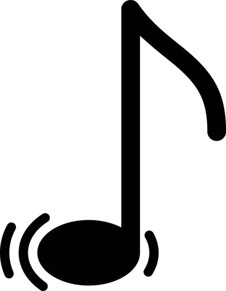 Icône Musicale Isolée Sur Fond Blanc Illustration Vectorielle — Image vectorielle