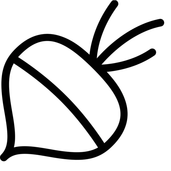 Turnip Icon Minimalistic Vector Illustration — Stock Vector