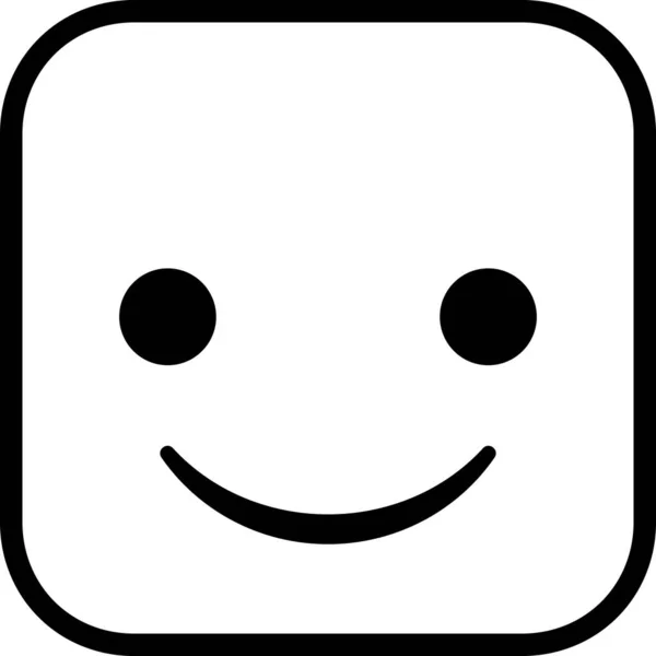 Χαμόγελο Έκφραση Πρόσωπο Emoticon Διανυσματική Απεικόνιση — Διανυσματικό Αρχείο