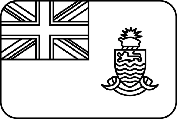 Flag Cayman Islands Ikon Datar Vektor Ilustrasi - Stok Vektor