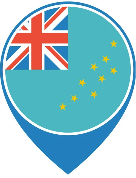 Bandera Tuvalu Vector Ilustración — Vector de stock