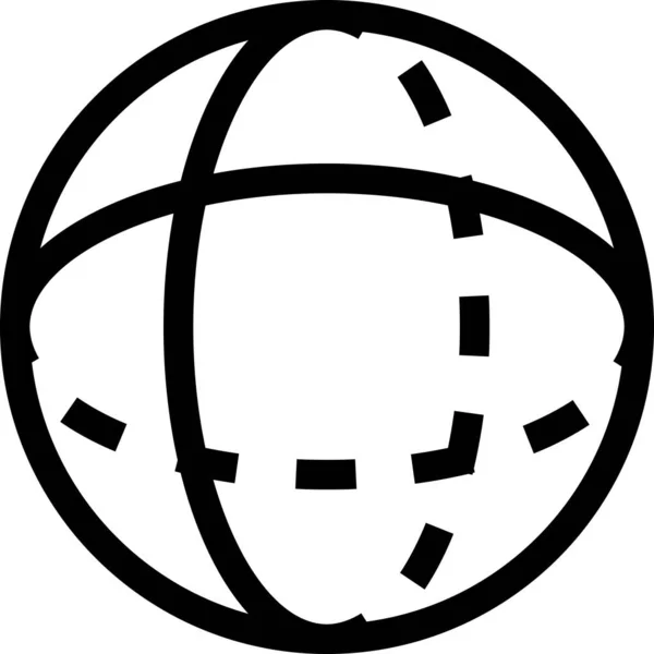 白い背景に囲まれた球体のアイコンベクトルイラスト — ストックベクタ