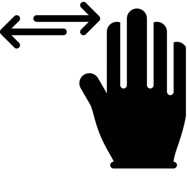 Swipe Hand Touching Finger Simple Vector Illustration — Stock Vector