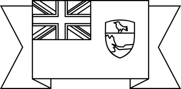 Bandeira Santa Helena Ícone Plano Ilustração Vetorial — Vetor de Stock