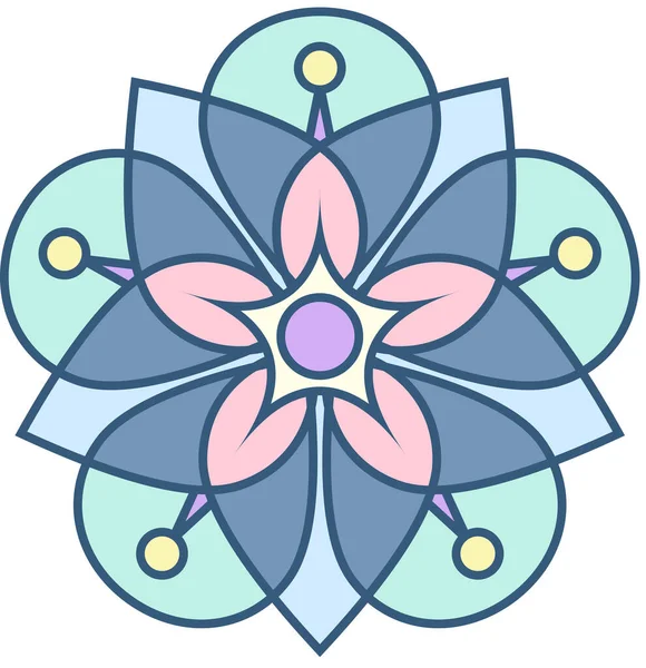 Квіткова Мандала Векторні Ілюстрації — стоковий вектор