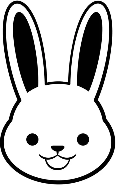 Kaninchen Lächelnde Ikone Vektorillustration Vektorgrafiken