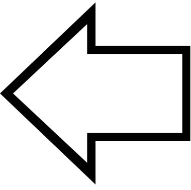 Beyaz arkaplanda izole edilmiş ok yönü, vektör illüstrasyonu